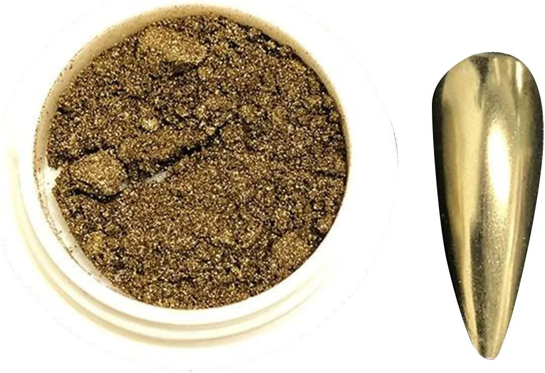 پودر ناخن اثر آینه‌ای عمومی، پودر کروم متالیک، پودر براق اکلیلی ناخن، پودر رنگی هنر ناخن با چوب سایه چشم، مناسب برای تزئین ناخن DIY