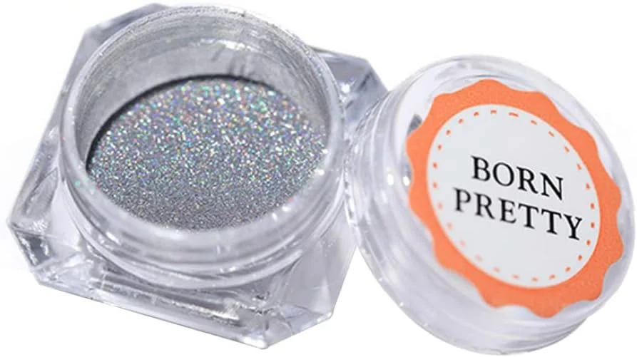 پودر کروم فوق العاده ظریف اکلیل ناخن، پودر رنگین کمانی طراحی ناخن، پودر پیگمنت اپال شفق قطبی تغییر رنگ چندگانه