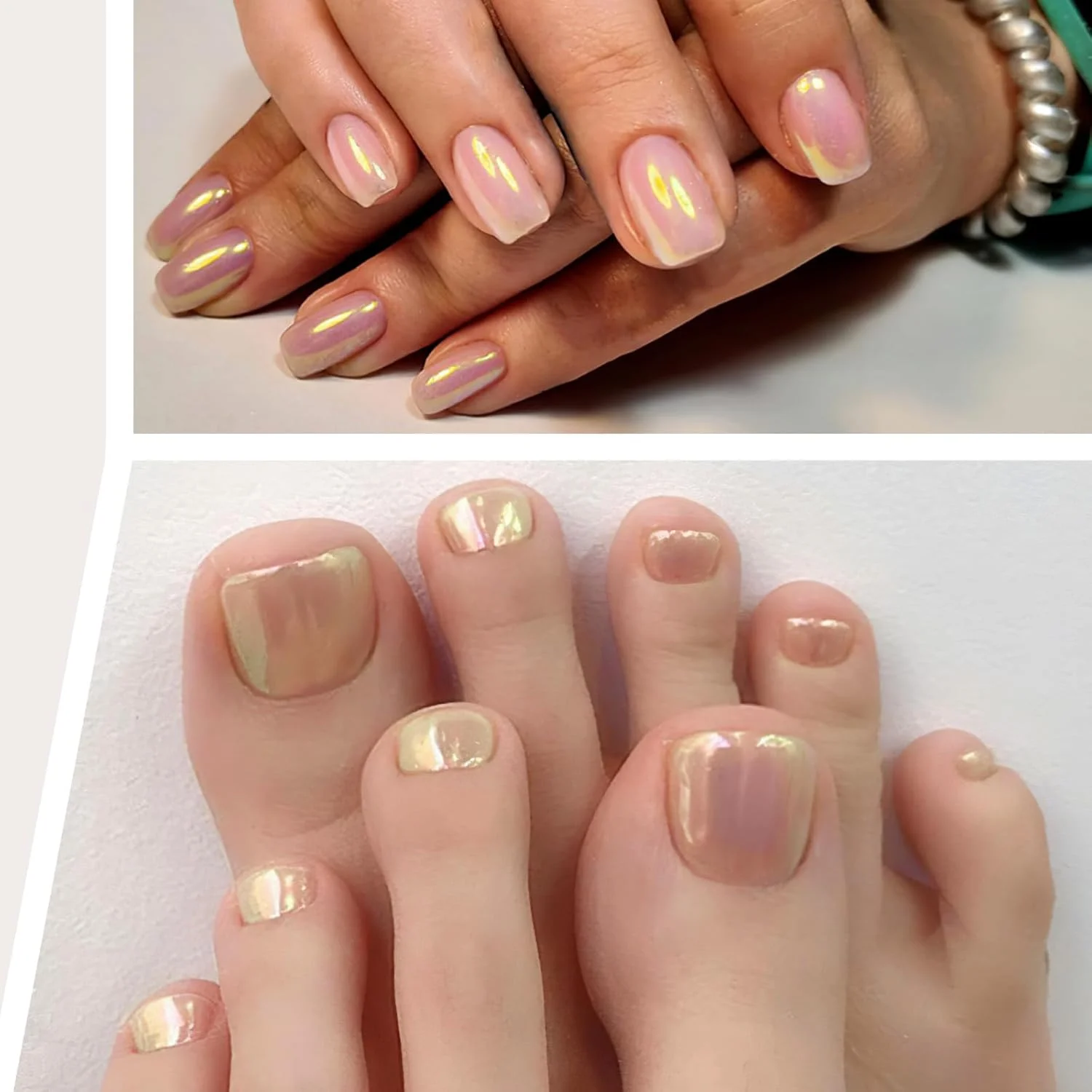 پودر کروم ناخن پری دریایی GJNL - پودرهای ناخن شفق قطبی، رنگدانه صدفی میکا برای طراحی ناخن، رنگدانه پودر کروم رنگین کمانی برای پودر اکلیل ناخن