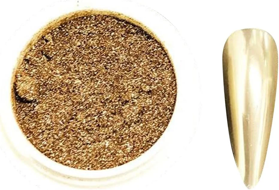 پودر ناخن اثر آینه‌ای Mror، پودر کروم متالیک، پودر براق اکلیلی ناخن، پودر رنگدانه‌ای هنر ناخن با چوب سایه چشم، تزئین ناخن DIY
