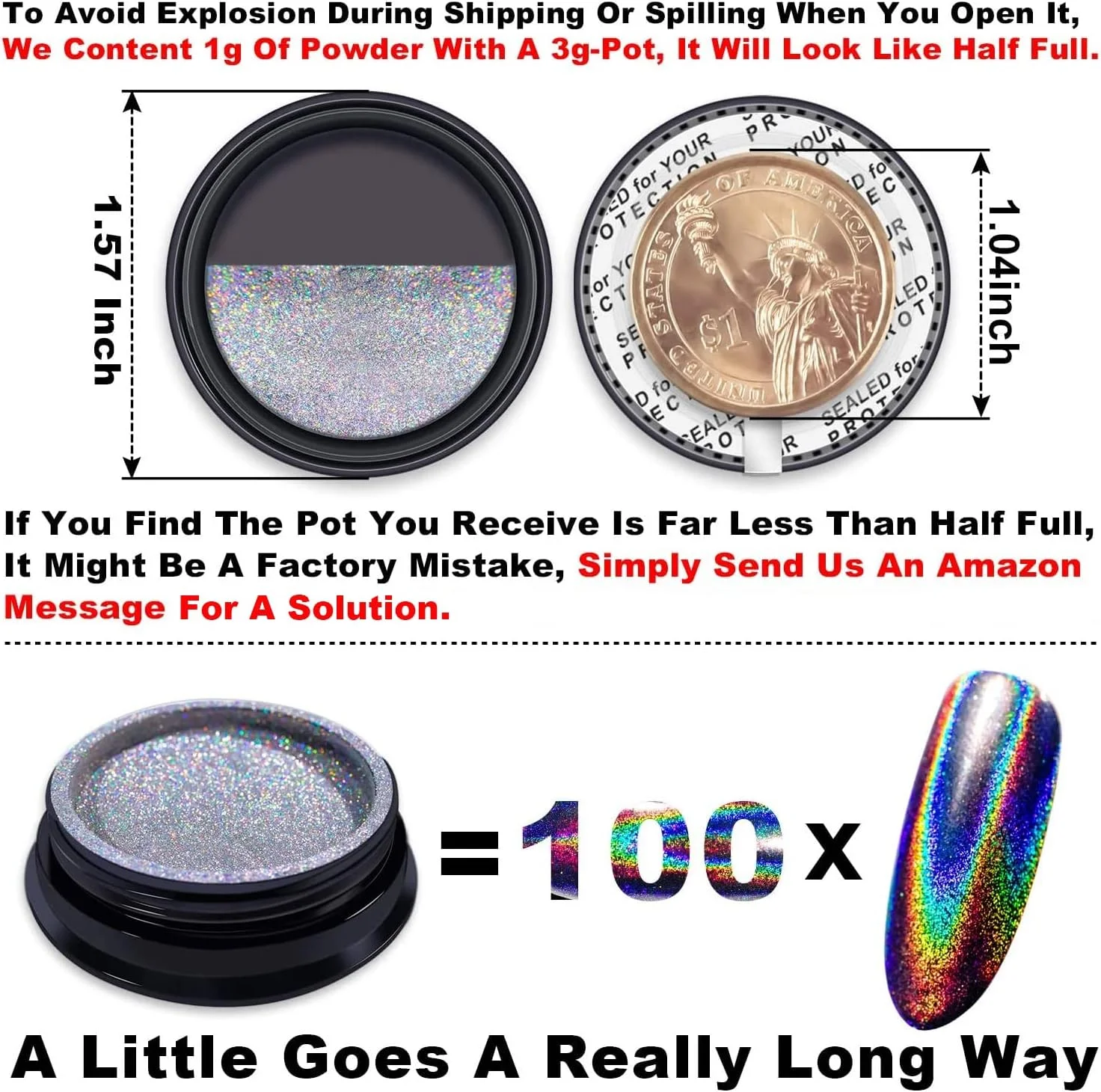 پودر ناخن هولوگرافیک GA&EN، 2 شیشه پودر کروم چند رنگی با اثر لیزری آینه ای تک شاخ پری دریایی رنگین کمانی + 6 عدد ابزار اسفنجی برای تزئین ناخن در خانه و سالن