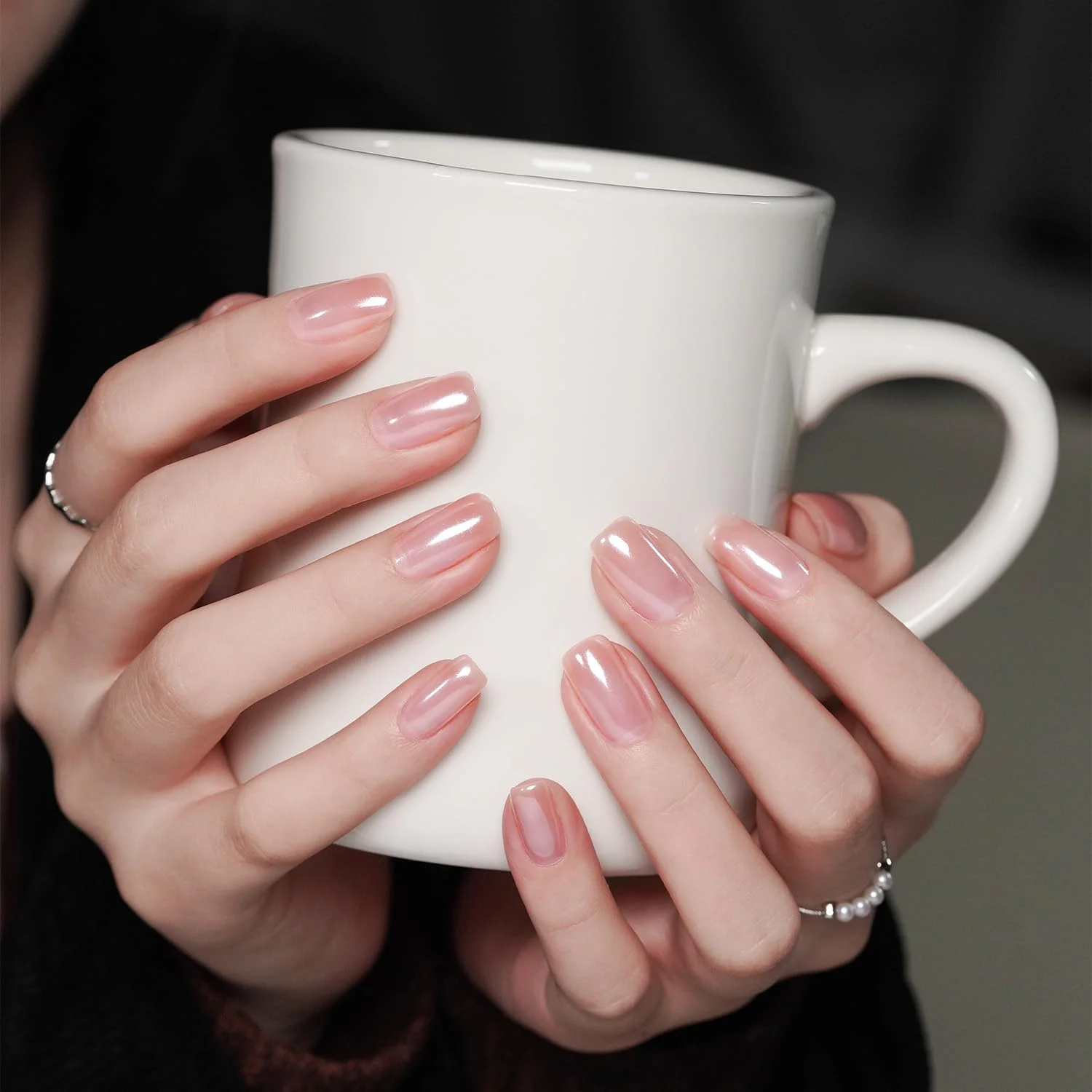 پودر کروم مرواریدی سفید GAOY، رنگدانه براق اکلیلی با جلوه آینه ای، تزئینات طراحی ناخن پری دریایی Aurora، سفید درخشان