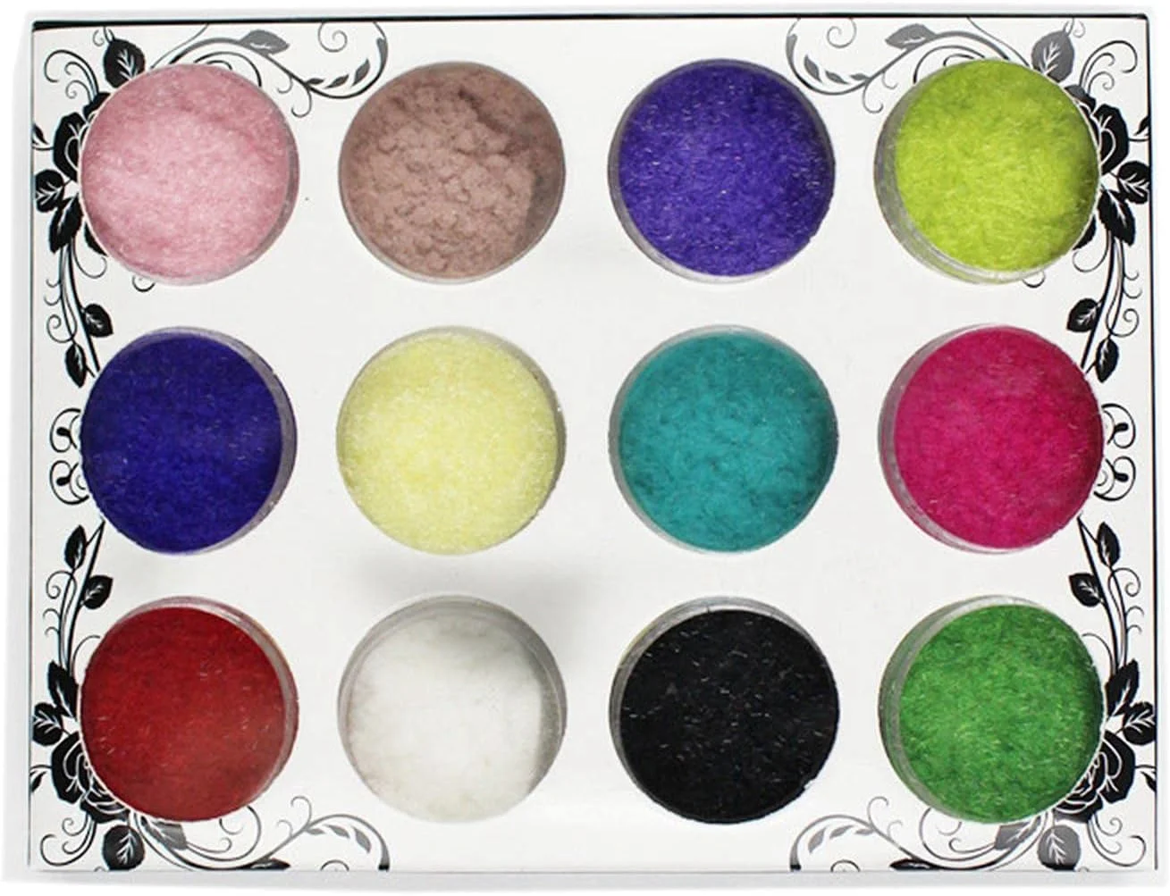 ست پودر مخملی ناخن 12 رنگ، پودر اکلیل طراحی ناخن، پودر لیزری هولوگرافیک، اکلیل ناخن DIY، پودر کروم، ژل مانیکور، طراحی زیبای تزئین ناخن (A)