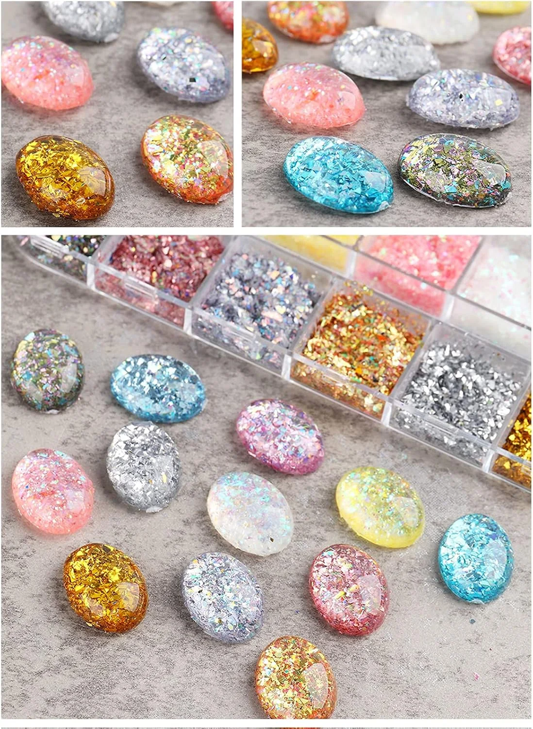 پولک های فویل ناخن هولوگرافیک EBANKU با 24 شبکه، پولک های فویل ناخن اکلیلی، پولک های براق طلایی نقره ای نامنظم، پودرهای ناخن اکریلیک با جلوه آینه ای برای تزئین ناخن پولک های فویل ناخن هولوگرافیک EBANKU با 24 شبکه، پولک های فویل ناخن اکلیلی، پولک های براق طلایی نقره ای نامنظم، پودرهای ناخن اکریلیک با جلوه آینه ای برای تزئین ناخن