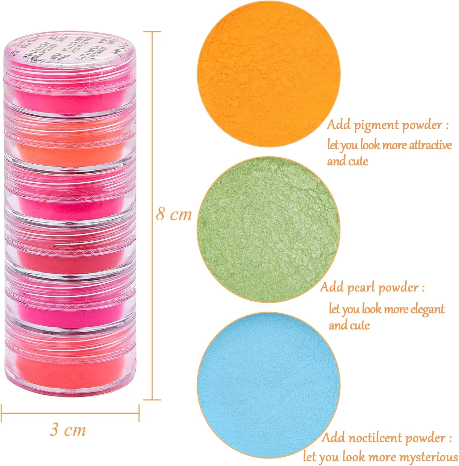 پودر رنگی ناخن دوفین، 66 رنگ، پودر صدفی هنر ناخن، اکلیل رنگارنگ، پودر شب‌تاب فلورسنت، پودرهای های‌گلاس هاله برای هنر ناخن، بدن و صنایع دستی