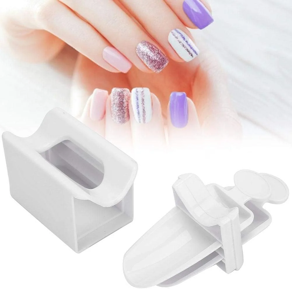 جعبه نگهداری پودر دیپینگ ناخن، سینی بازیافت پودر اکلیل ناخن، قالب خط ناخن، ابزار هنری ناخن DIY برای سالن زیبایی و مصارف خانگی