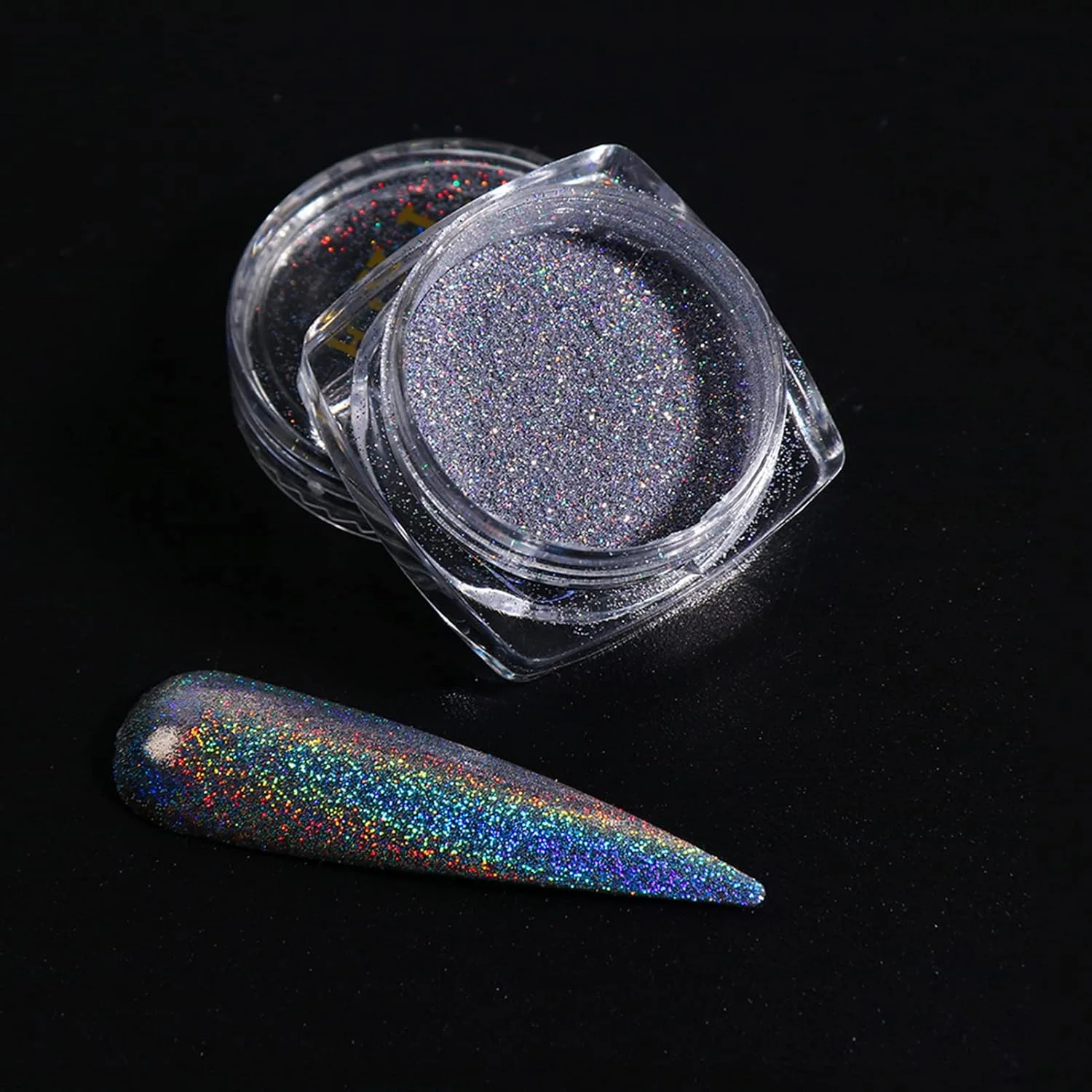 پودر تزئین ناخن 12 عددی، پودرهای رنگارنگ طراحی ناخن، پودر رنگدانه اکلیلی ناخن DIY برای مهمانی آرایش