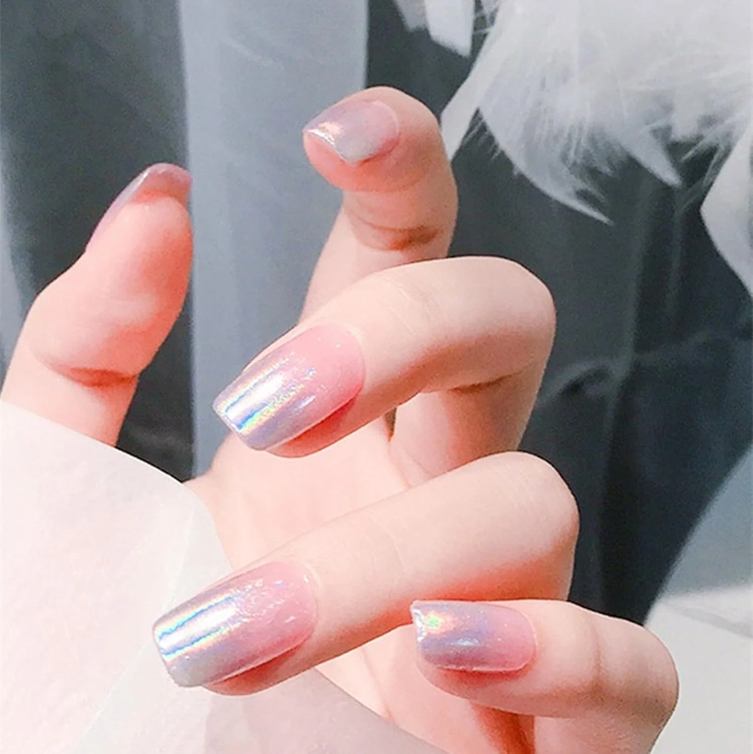 پودر ناخن آینه ای با افکت کروم متالیک در 6 رنگ، پودر براق اکلیلی ناخن، پودر رنگی طراحی ناخن به همراه پدهای سایه چشم، مناسب برای طراحی ناخن DIY