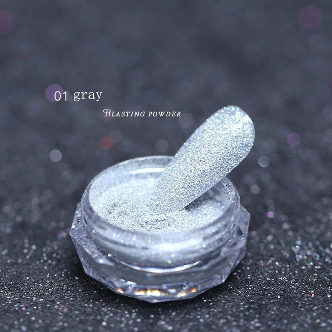 پودر الماس کریستالی هنر ناخن 8 رنگ، پولک های ناخن الماس میکرو مخلوط فلش، رنگدانه کروم براق طلای رز، گرد و غبار رنگدانه های ناخن سه بعدی DIY دکوراسیون هنر ناخن.