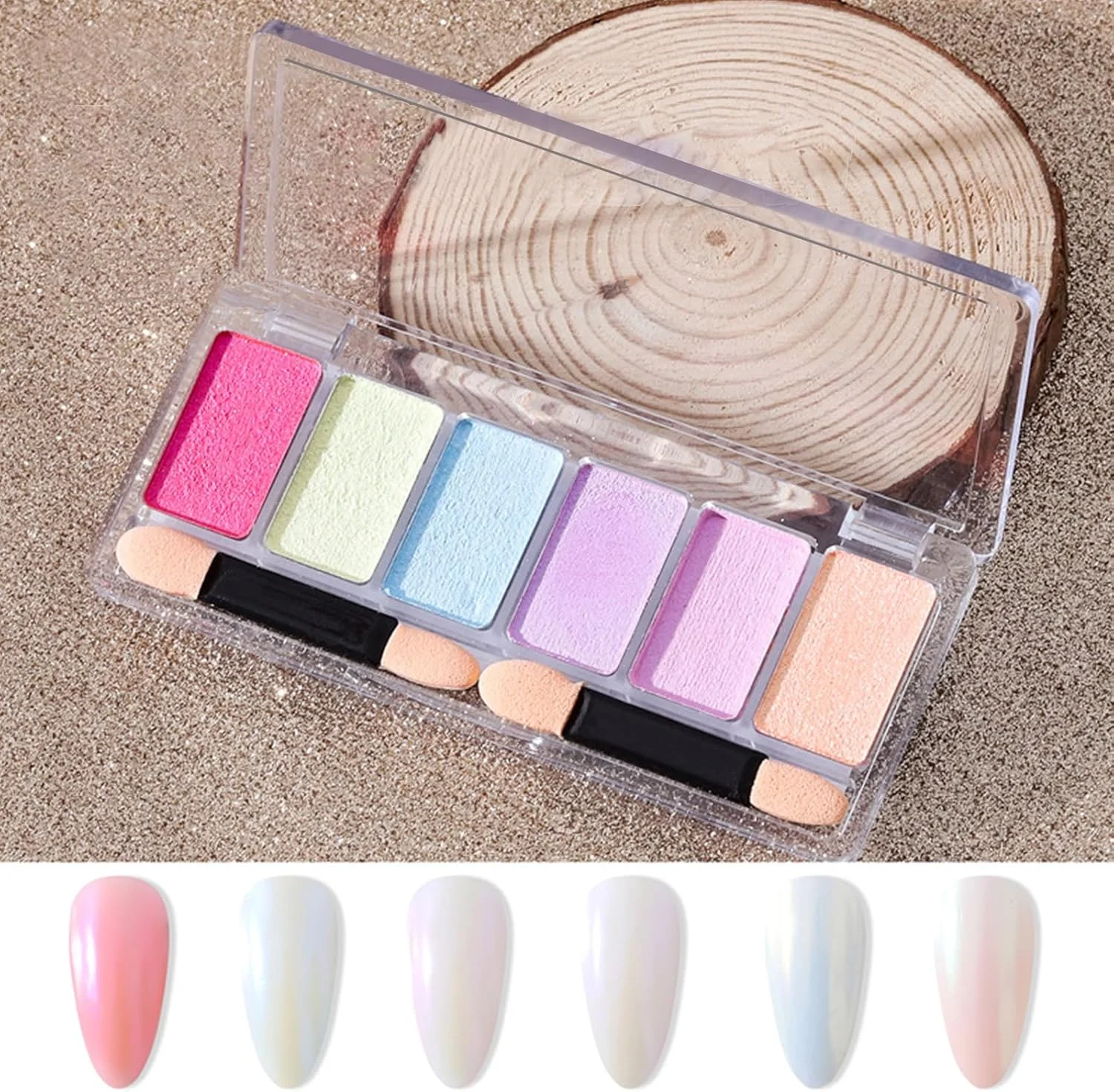 پودر ناخن آینه ای با جلوه فلزی کروم در 6 رنگ، پودر اکلیلی براق برای ناخن، پودر رنگی طراحی ناخن به همراه قلم سایه چشم، مناسب برای طراحی ناخن در خانه پودر ناخن آینه ای با جلوه فلزی کروم در 6 رنگ، پودر اکلیلی براق برای ناخن، پودر رنگی طراحی ناخن به همراه قلم سایه چشم، مناسب برای طراحی ناخن در خانه