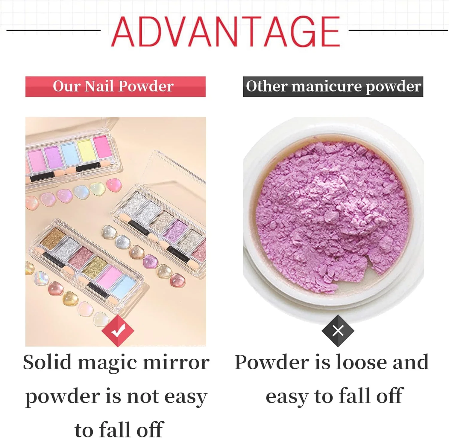 پودر کروم ناخن - 6 رنگ پودر اکلیل هولوگرافیک اثر آینه ای جادویی هنر ناخن نئون پری دریایی برای تزئینات DIY