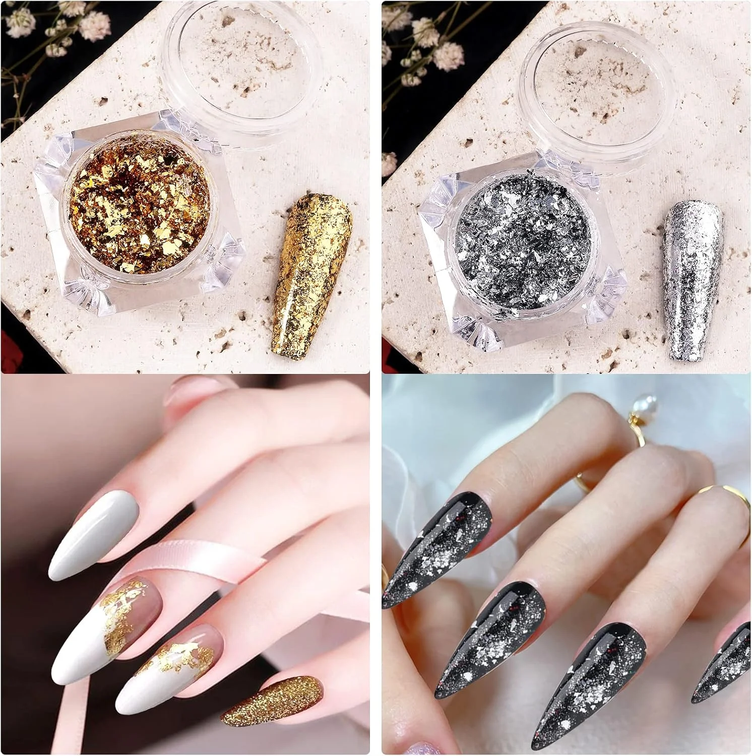 ورق ناخن اکلیلی هولوگرافیک Ceboic، 4 جعبه پولک ناخن فویل آلومینیومی، کیت پودر آینه ای اکلیلی ناخن سه بعدی، لوازم طراحی ناخن برای تزئین ناخن های اکریلیک ورق ناخن اکلیلی هولوگرافیک Ceboic، 4 جعبه پولک ناخن فویل آلومینیومی، کیت پودر آینه ای اکلیلی ناخن سه بعدی، لوازم طراحی ناخن برای تزئین ناخن های اکریلیک