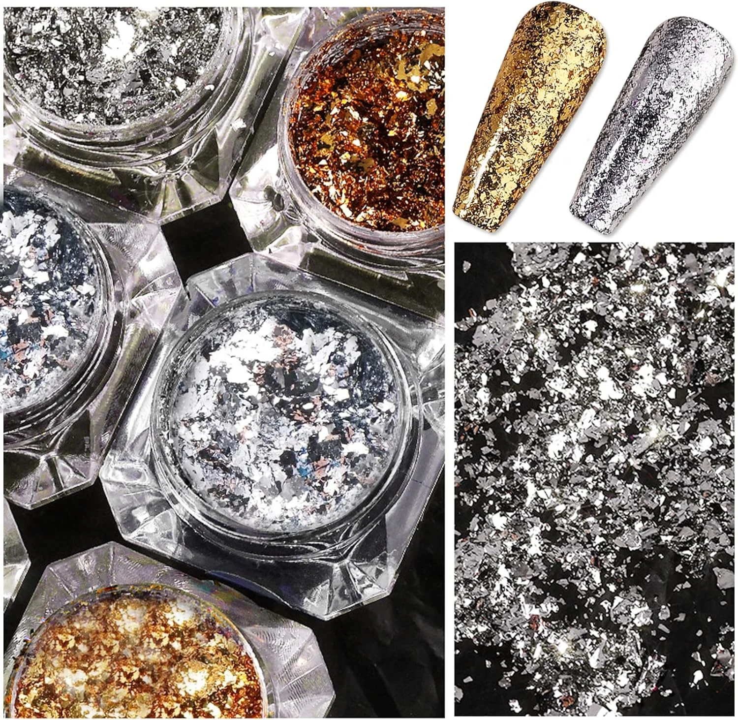 ورق ناخن اکلیلی هولوگرافیک Ceboic، 4 جعبه پولک ناخن فویل آلومینیومی، کیت پودر آینه ای اکلیلی ناخن سه بعدی، لوازم طراحی ناخن برای تزئین ناخن های اکریلیک ورق ناخن اکلیلی هولوگرافیک Ceboic، 4 جعبه پولک ناخن فویل آلومینیومی، کیت پودر آینه ای اکلیلی ناخن سه بعدی، لوازم طراحی ناخن برای تزئین ناخن های اکریلیک