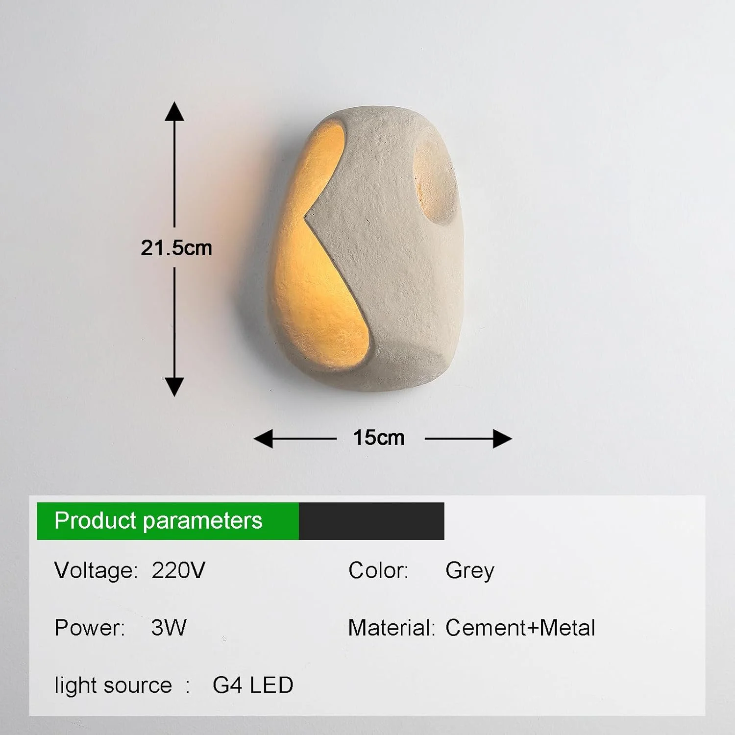 چراغ دیواری داخلی به سبک وابی-سابی، چراغ دیواری مدرن دکوراتیو مناسب برای حمام، اتاق نشیمن، اتاق خواب، راهرو، اتاق پرو، آینه، راه پله 3000K، ابعاد 21.5*15*9 سانتی متر