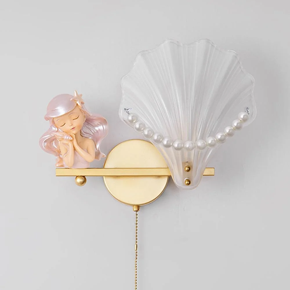 چراغ دیواری مدرن کارتونی RXPVUXE، چراغ دیواری شیشه ای پوسته سفید با کلید زنجیری، دکوراسیون اتاق کودک طلایی نوردیک، چراغ دیواری تزئینی با رشته مروارید برای اتاق دخترانه، اتاق خواب چراغ دیواری مدرن کارتونی RXPVUXE، چراغ دیواری شیشه ای پوسته سفید با کلید زنجیری، دکوراسیون اتاق کودک طلایی نوردیک، چراغ دیواری تزئینی با رشته مروارید برای اتاق دخترانه، اتاق خواب