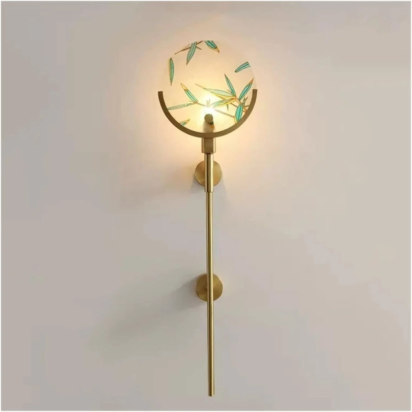 شمعدان دیواری میناکاری سنتی، چراغ دیواری لوکس مسی برای راهرو و ایوان