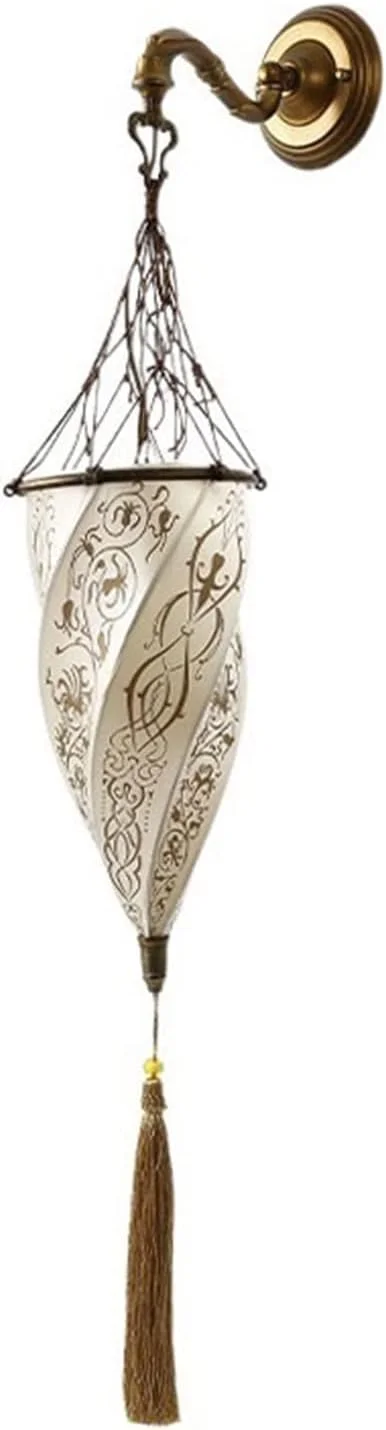 چراغ دیواری شمعدانی به سبک رترو، آباژور پارچه ای دکوراسیون رستوران هتل، روشنایی داخلی