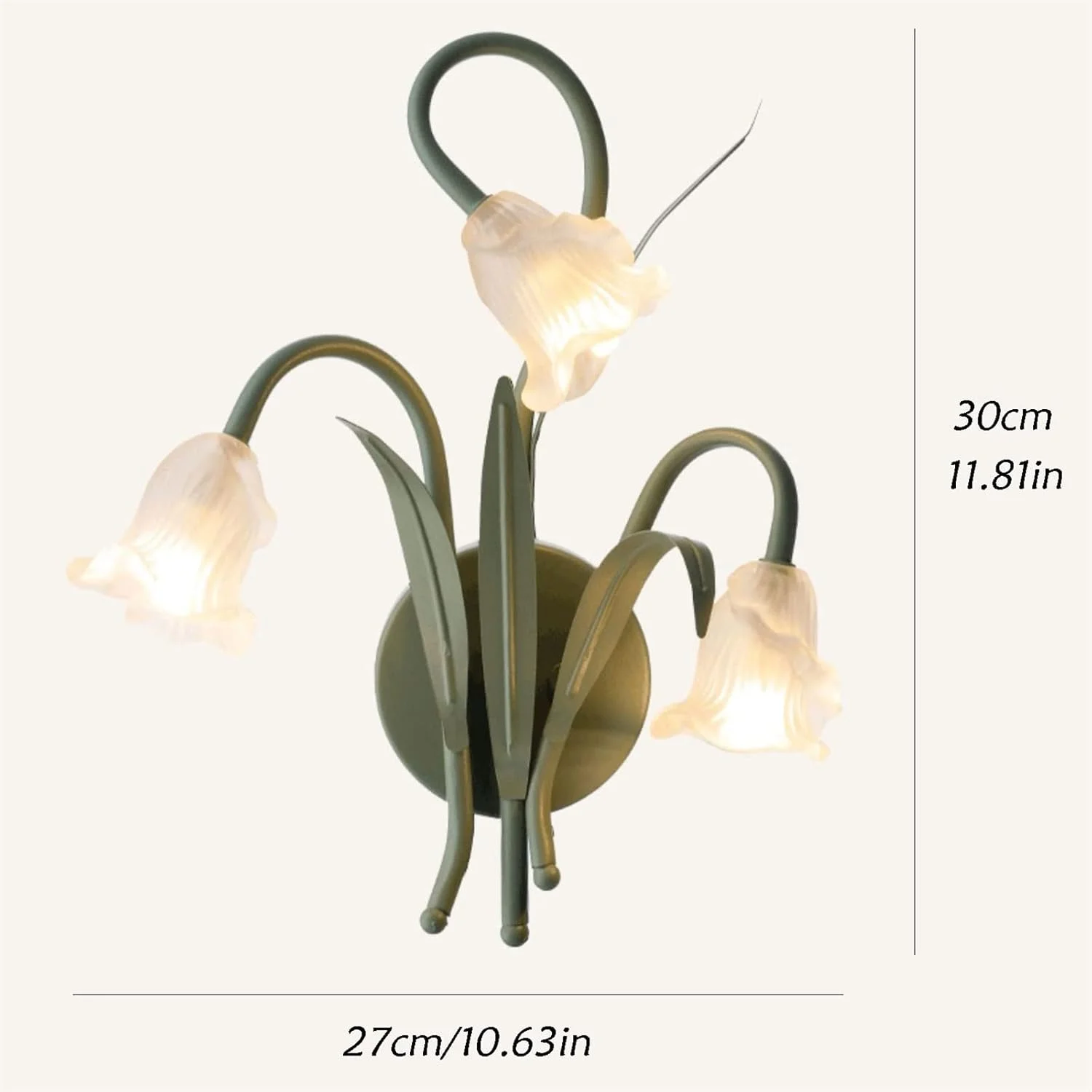 شمعدان دیواری به شکل گل ارکیده ناقوسی فرانسوی، چراغ دیواری تزئینی به سبک روستایی برای کنار تخت خواب اتاق