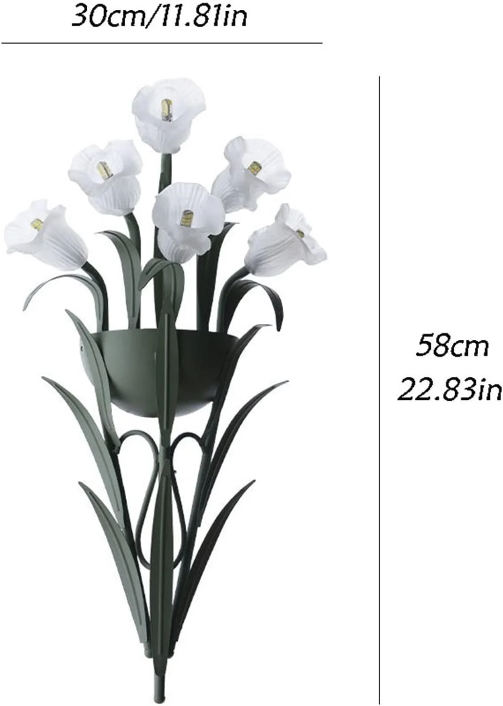 چراغ دیواری شمعدانی رمانتیک طرح گل ارکیده ناقوسی، مناسب اتاق خواب، کنار تخت، به سبک رترو و روستایی