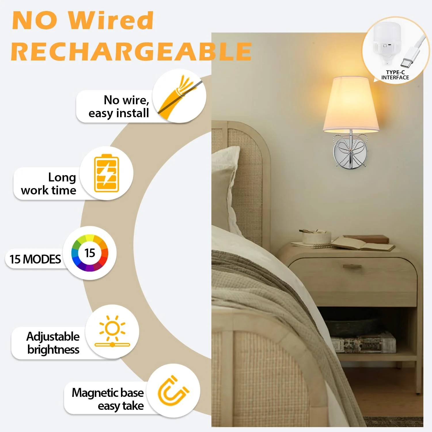 ست دو عددی چراغ دیواری شارژی PASSICA DECOR، چراغ های دیواری بی سیم بدون سیم با کنترل از راه دور، چراغ های LED دیمر دار، 3 حالت و 12 رنگ RGB برای اتاق خواب، راهرو، پله ها ست دو عددی چراغ دیواری شارژی PASSICA DECOR، چراغ های دیواری بی سیم بدون سیم با کنترل از راه دور، چراغ های LED دیمر دار، 3 حالت و 12 رنگ RGB برای اتاق خواب، راهرو، پله ها