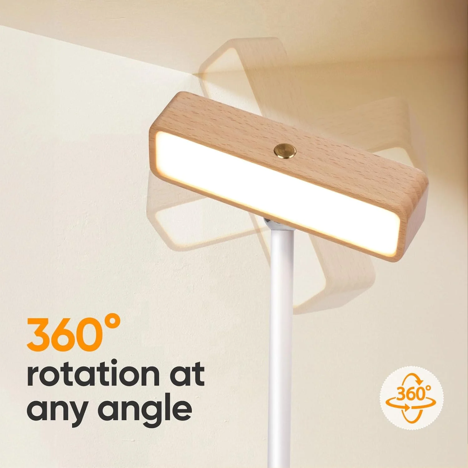 چراغ مطالعه ال ای دی، چراغ دیواری توپی مغناطیسی با چرخش 360 درجه، چراغ رومیزی ال ای دی، نور گرم 3000K، چراغ دیواری قابل تنظیم با کنترل لمسی، چراغ دیواری قابل شارژ