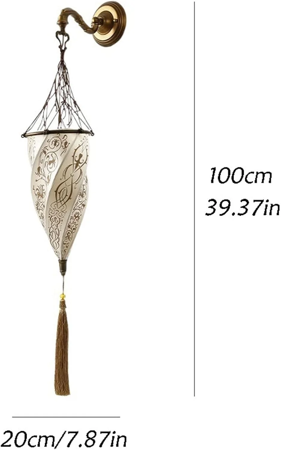 چراغ دیواری شمعدانی به سبک رترو، آباژور پارچه ای دکوراسیون رستوران هتل، روشنایی داخلی