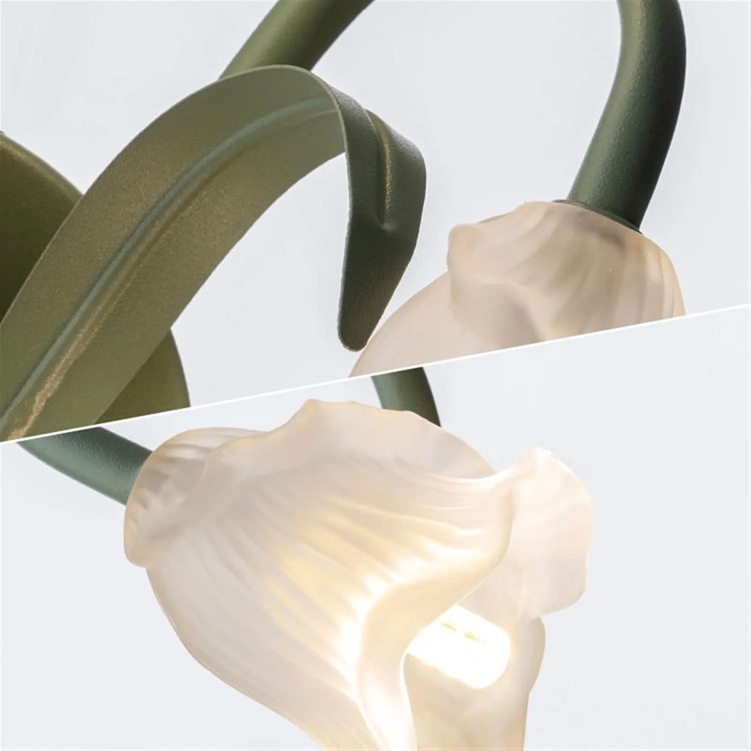 شمعدان دیواری به شکل گل ارکیده ناقوسی فرانسوی، چراغ دیواری تزئینی به سبک روستایی برای کنار تخت خواب اتاق