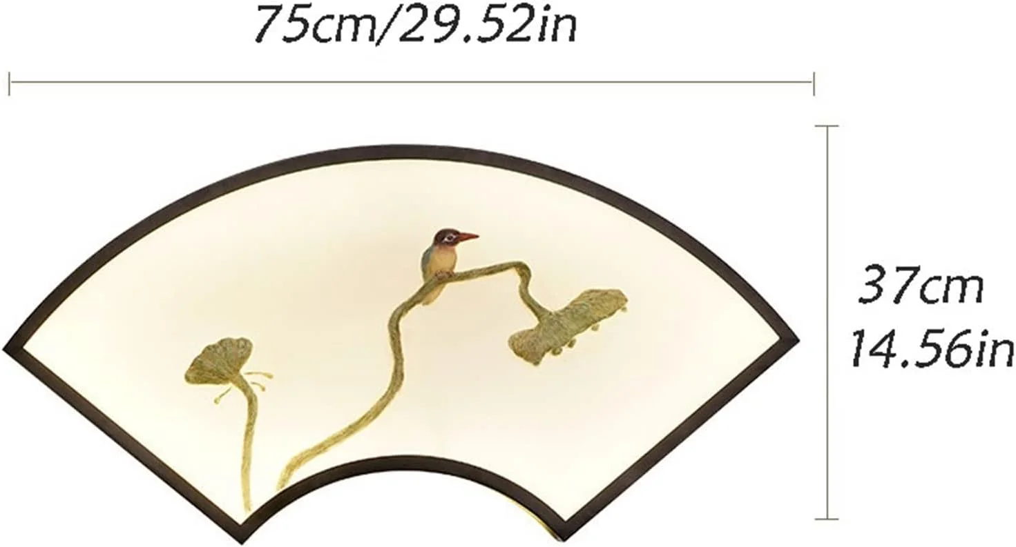 شمعدان دیواری دکوری، چراغ دیواری آهنی برای اتاق نشیمن، اتاق خواب، راهرو، روشنایی با طرح برجسته بادبزنی