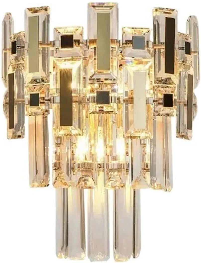 شمعدان دیواری کریستالی، لوکس و مدرن، مناسب راهرو، پس زمینه تلویزیون و دکوراسیون شیک اتاق نشیمن