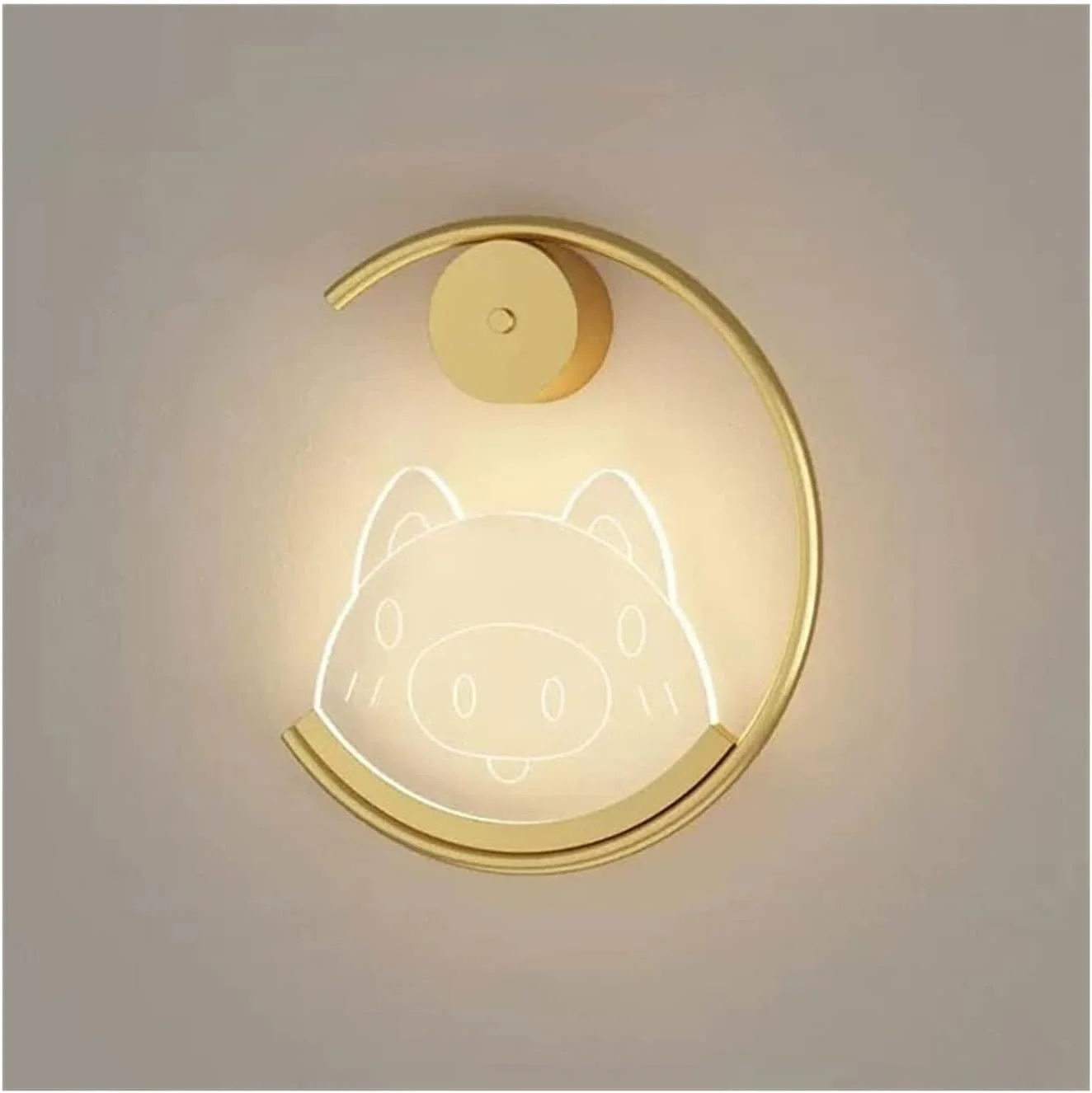 چراغ دیواری شمعدانی اتاق خواب، چراغ کنار تخت، چراغ پس زمینه اتاق کودک طرح خوک