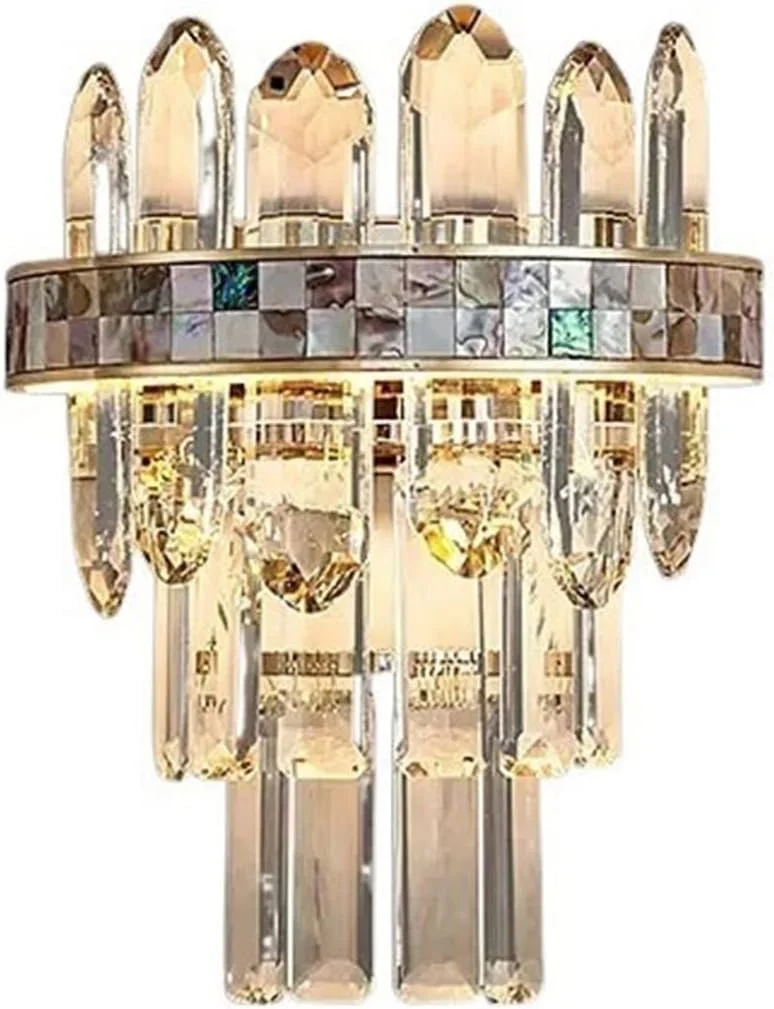 چراغ دیواری شمعدانی کریستالی لوکس برای اتاق نشیمن، اتاق خواب، کنار تخت، تزئینی راهرو ورودی و نورپردازی راه پله