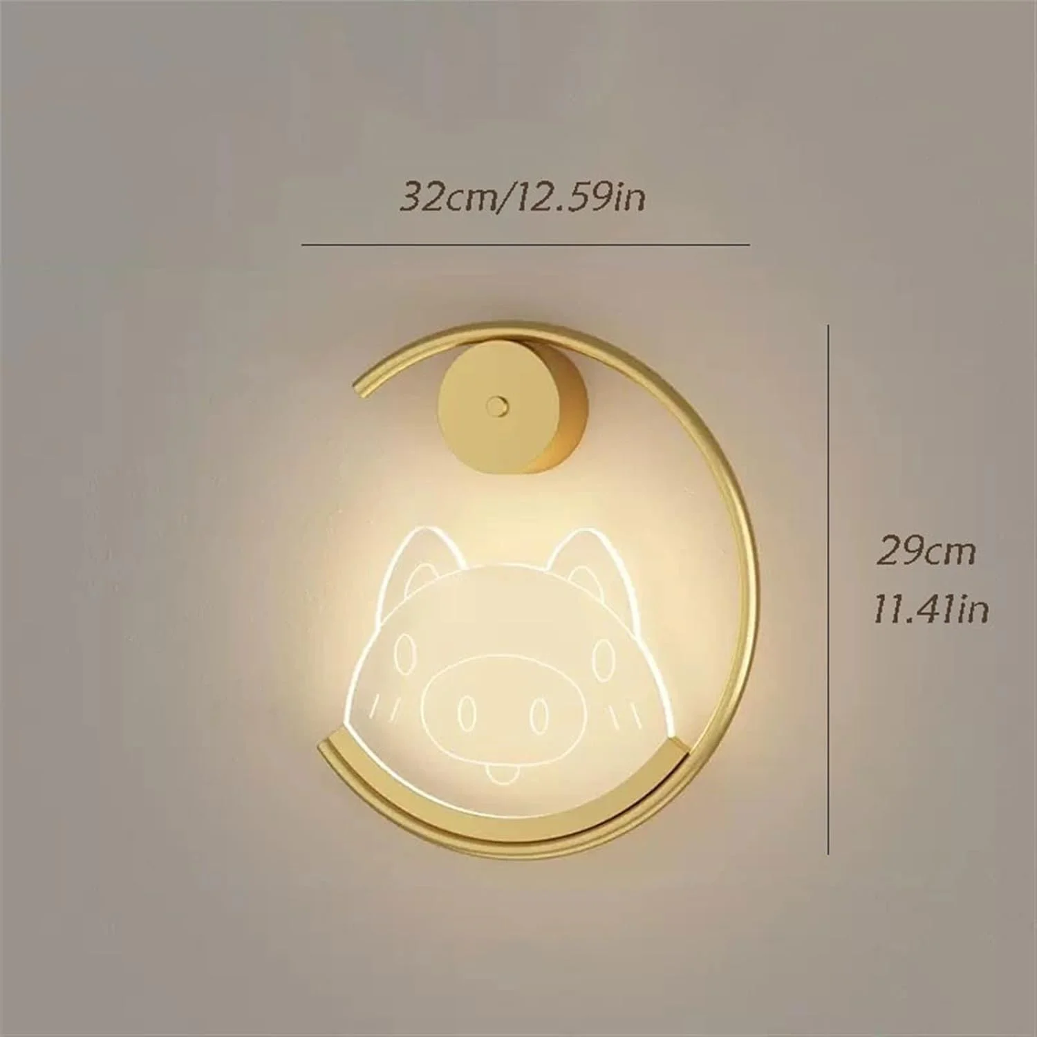 چراغ دیواری شمعدانی اتاق خواب، چراغ کنار تخت، چراغ پس زمینه اتاق کودک طرح خوک