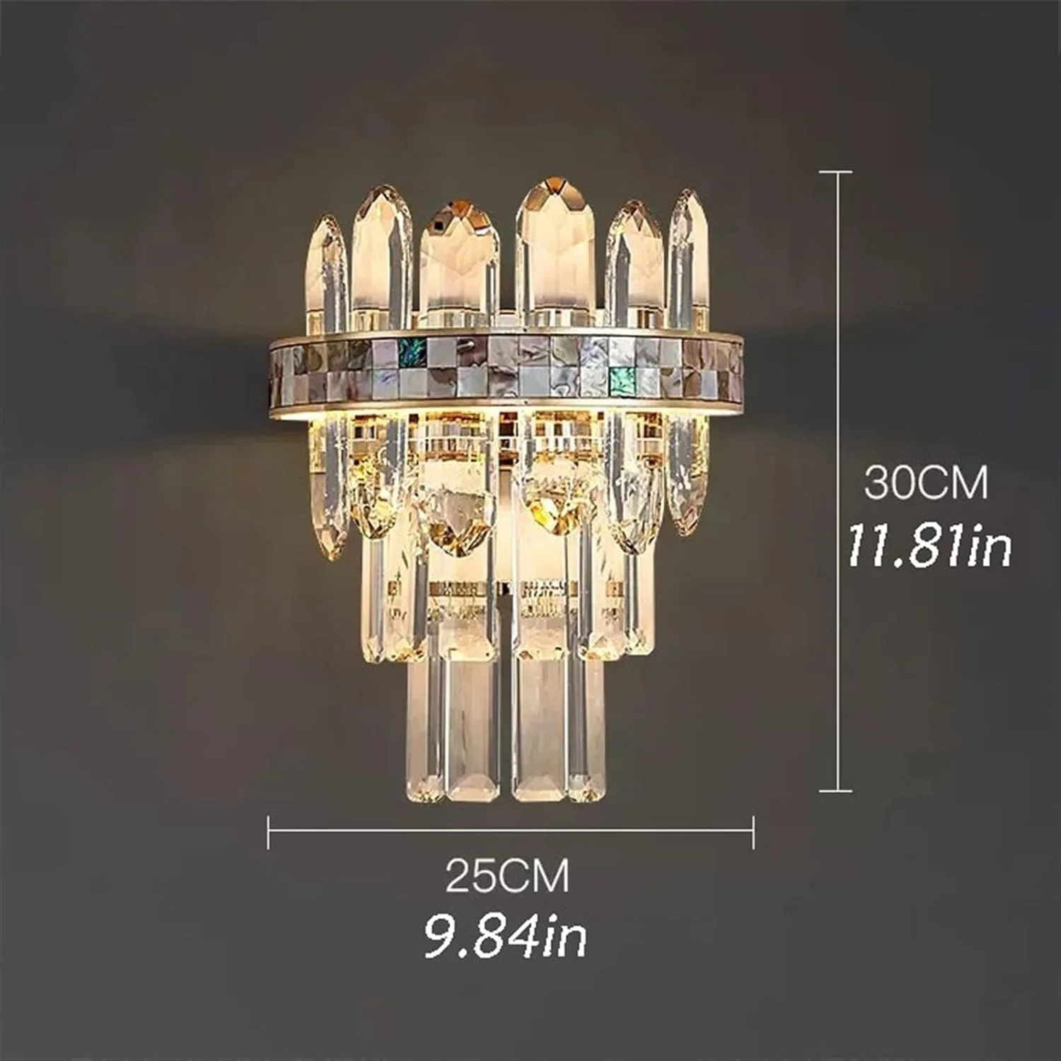 چراغ دیواری شمعدانی کریستالی لوکس برای اتاق نشیمن، اتاق خواب، کنار تخت، تزئینی راهرو ورودی و نورپردازی راه پله