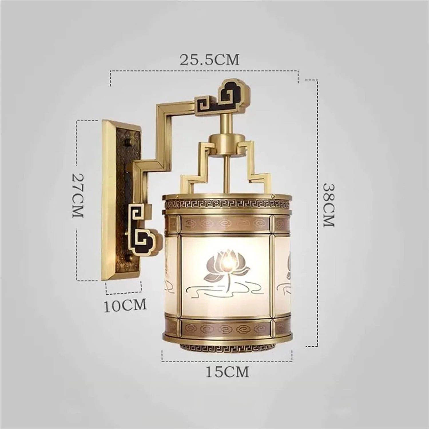 چراغ دیواری شمعدانی فانوسی شکل شخصی‌سازی شده، چراغ تزئینی مسی برای ایوان، روشنایی داخلی