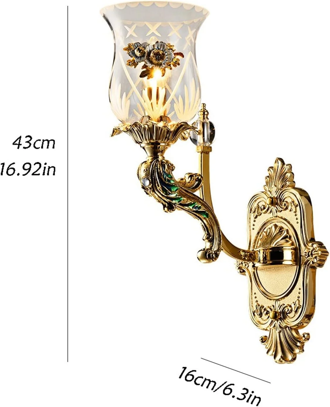 شمعدان دیواری لوکس رترو، چراغ های دیواری تزئینی، ویلاهای هنری خلاقانه، چراغ های راهرو فلزی لوکس