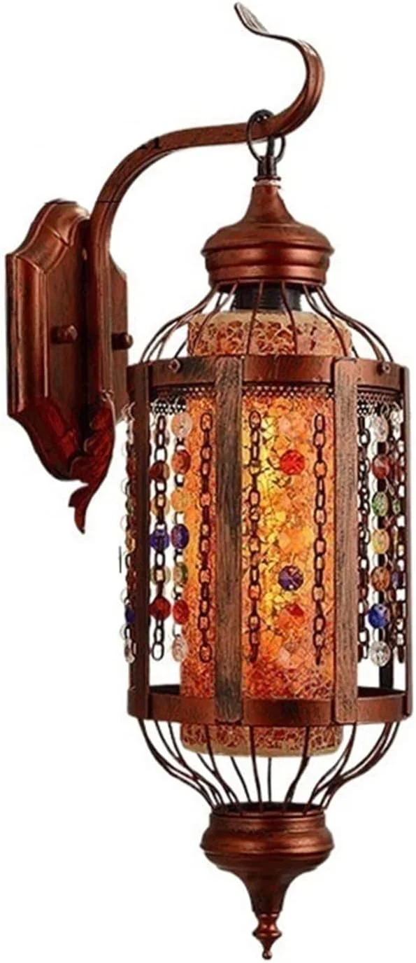 چراغ دیواری آهنی، راهرو، دکوراسیون خلاقانه، روشنایی داخلی، سبک رترو برای هتل ها، خانه ها و رستوران ها