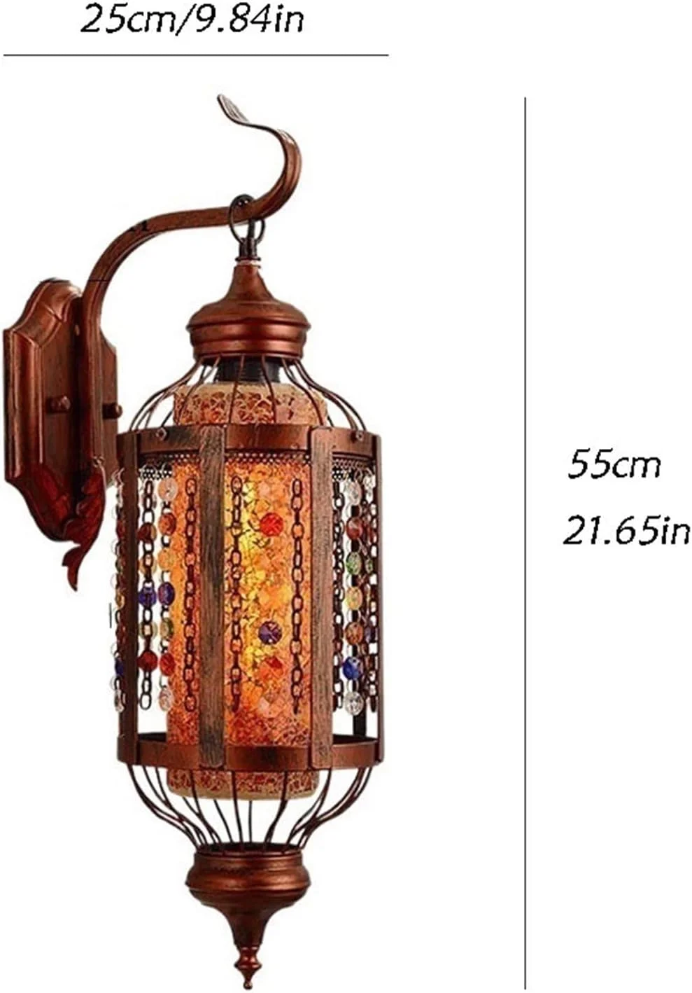 چراغ دیواری آهنی، راهرو، دکوراسیون خلاقانه، روشنایی داخلی، سبک رترو برای هتل ها، خانه ها و رستوران ها