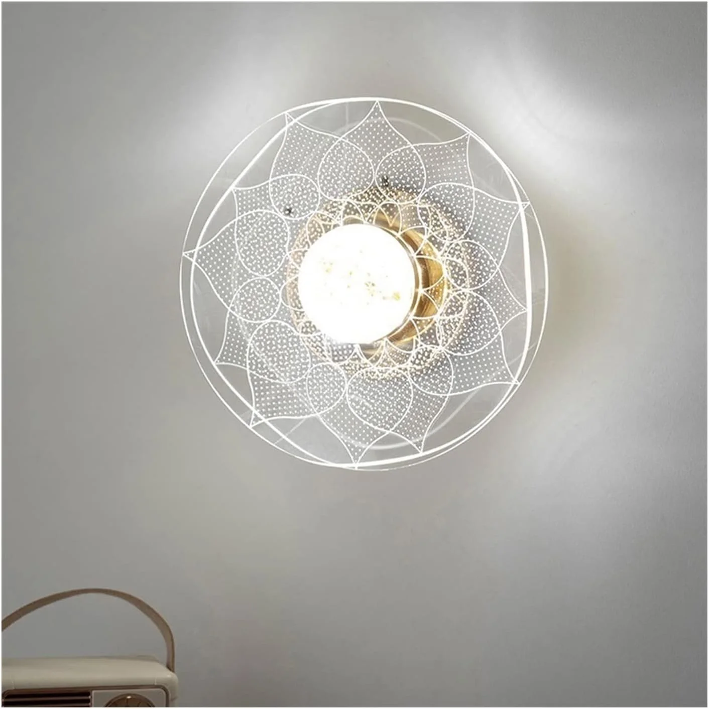 چراغ دیواری مدرن لوکس، روشنایی کنار تخت خواب اتاق خواب، راهرو، ایوان، تزئینی داخلی