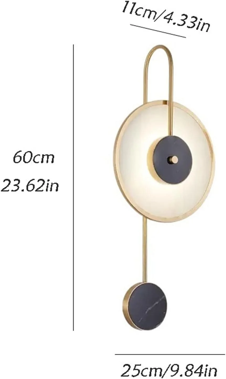 شمعدان دیواری مدرن لوکس مسی، روشنایی راهرو راه پله شخصی سازی شده خلاقانه، دکوراسیون مرمر کنار تخت اتاق خواب