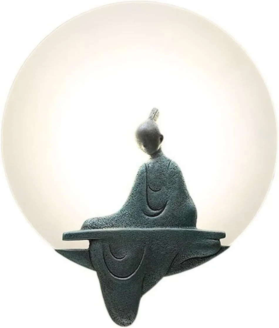 چراغ دیواری خلاقانه چینی، شمعدان دیواری به سبک رترو ذن، مناسب برای دکور راهرو، اتاق نشیمن و اتاق خواب