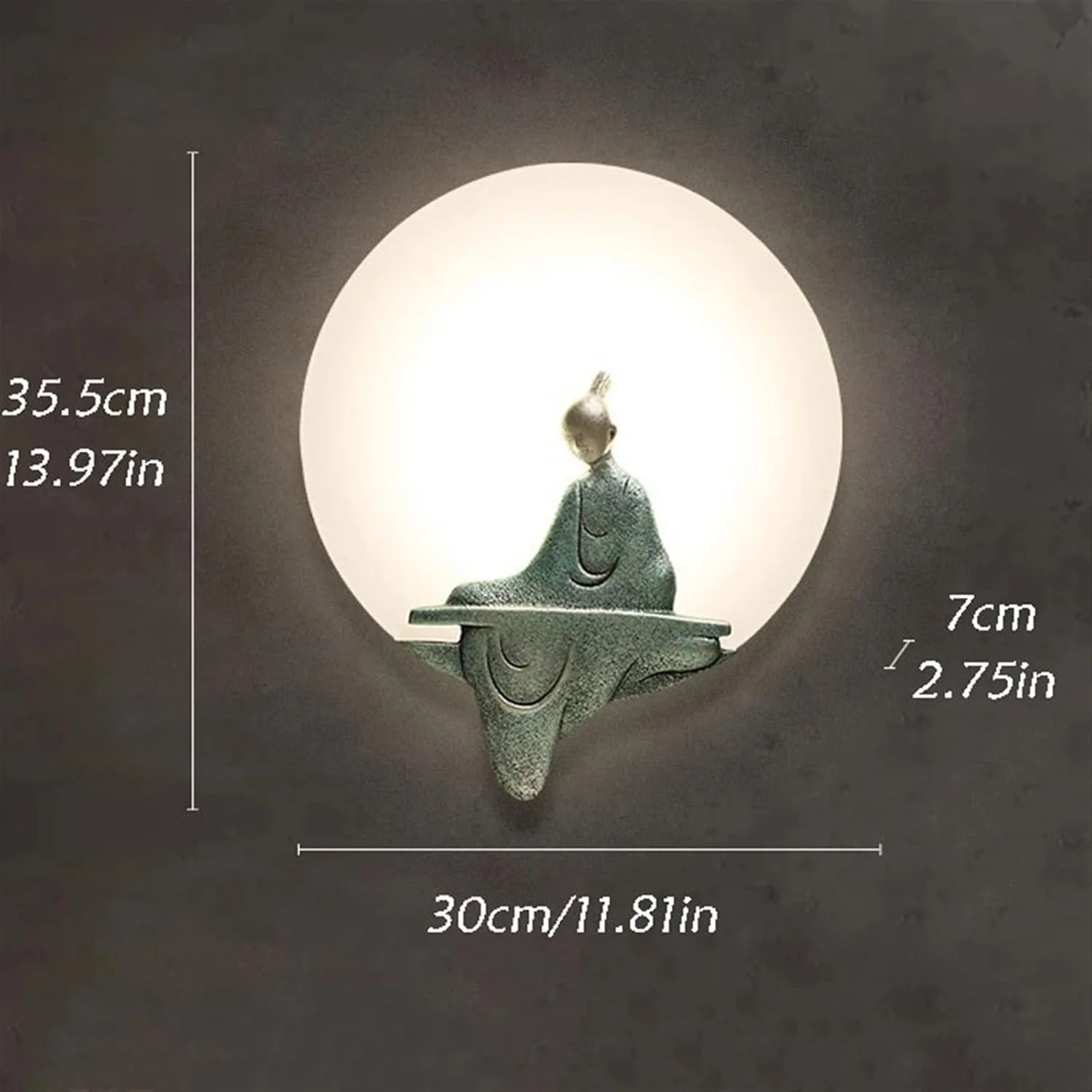 چراغ دیواری خلاقانه چینی، شمعدان دیواری به سبک رترو ذن، مناسب برای دکور راهرو، اتاق نشیمن و اتاق خواب