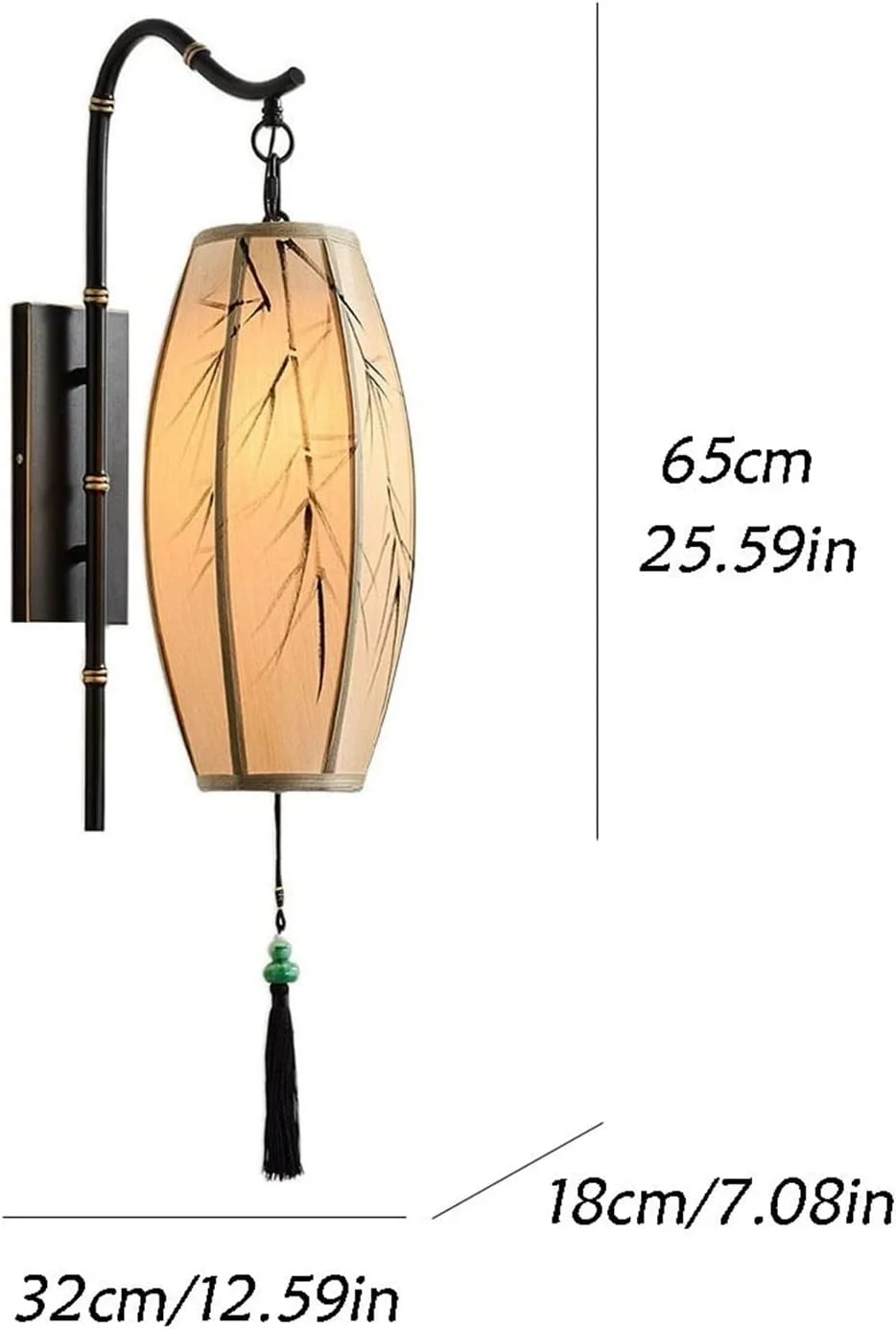 چراغ دیواری شمعدانی اتاق نشیمن کلاسیک، چراغ خواب خلاقانه، طراحی فانوسی دکوراسیون اتاق مطالعه با آباژور پارچه ای