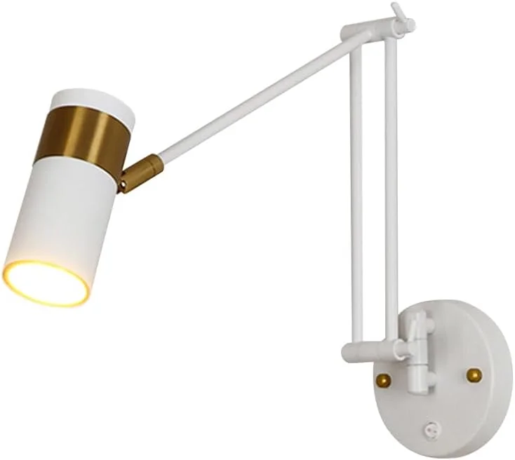چراغ دیواری بازویی Jadssox، چراغ دیواری قابل تنظیم، چراغ مطالعه دیواری، چراغ دیواری E27 برای اتاق خواب، کنار تخت، اتاق نشیمن و آشپزخانه