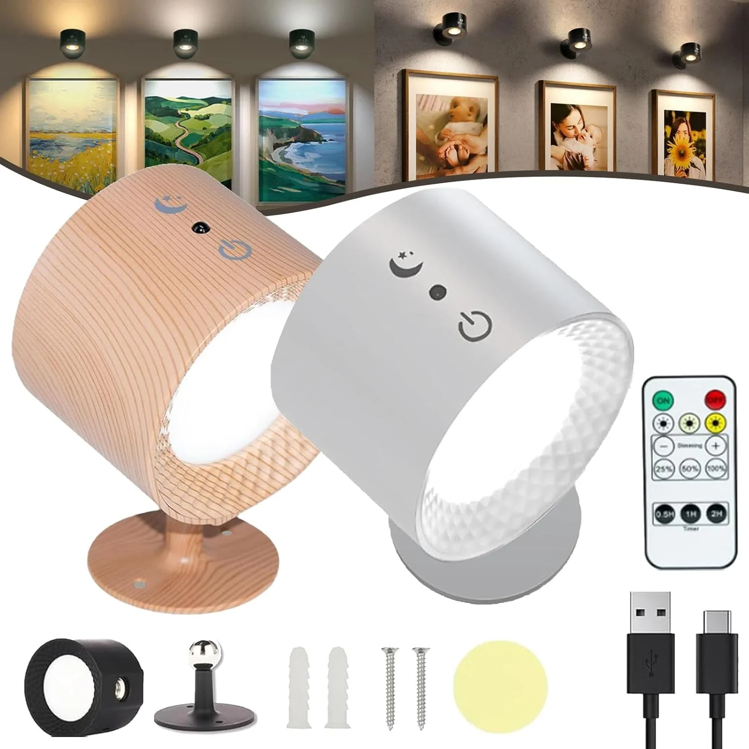 چراغ های Glowright، چراغ داخلی Glowright Everywhere Light 2.0، لامپ دیواری LED مغناطیسی چند منظوره با چرخش 360 درجه با کنترل از راه دور، 3 سطح روشنایی قابل تنظیم برای میزها، اتاق نشیمن، اتاق خواب (2 عدد - B) چراغ های Glowright، چراغ داخلی Glowright Everywhere Light 2.0، لامپ دیواری LED مغناطیسی چند منظوره با چرخش 360 درجه با کنترل از راه دور، 3 سطح روشنایی قابل تنظیم برای میزها، اتاق نشیمن، اتاق خواب (2 عدد - B)