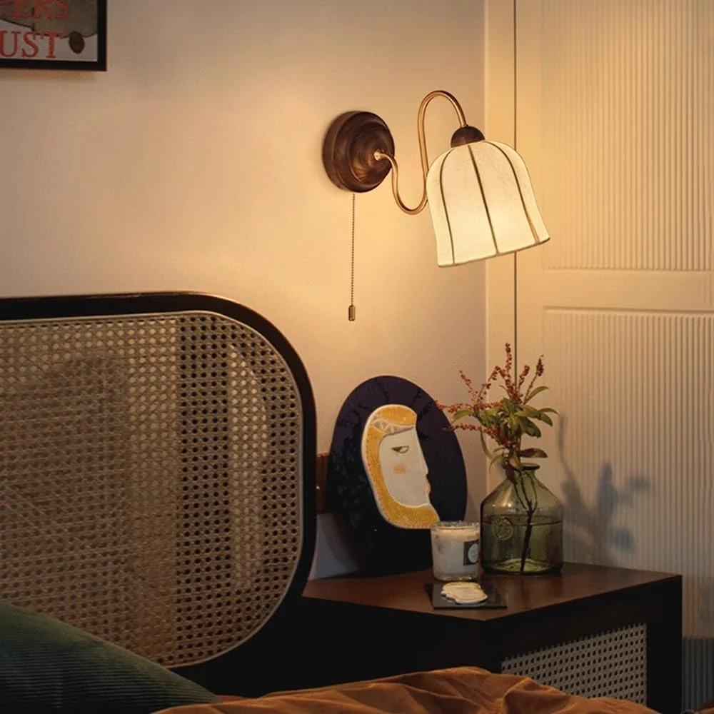 چراغ دیواری پارچه ای، دکور هنری فرانسوی با کلید کششی، چراغ دیواری گردن غازی با روکش برنجی عتیقه، چراغ های دیواری برای اتاق نشیمن، اتاق خواب، کنار تخت، مطالعه چراغ دیواری پارچه ای، دکور هنری فرانسوی با کلید کششی، چراغ دیواری گردن غازی با روکش برنجی عتیقه، چراغ های دیواری برای اتاق نشیمن، اتاق خواب، کنار تخت، مطالعه