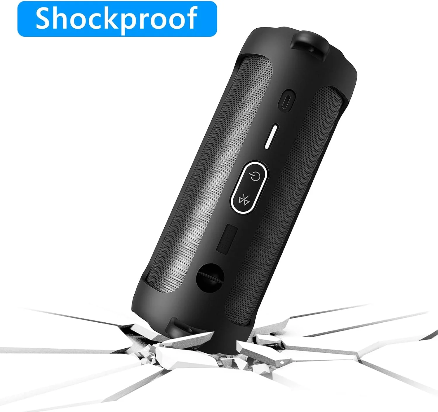 کاور سیلیکونی بلندگو Geekria سازگار با JBL Flip 6، محافظ ضد آب، روکش نرم، جایگزین بلندگو برای مسافرت با بند شانه (مشکی)