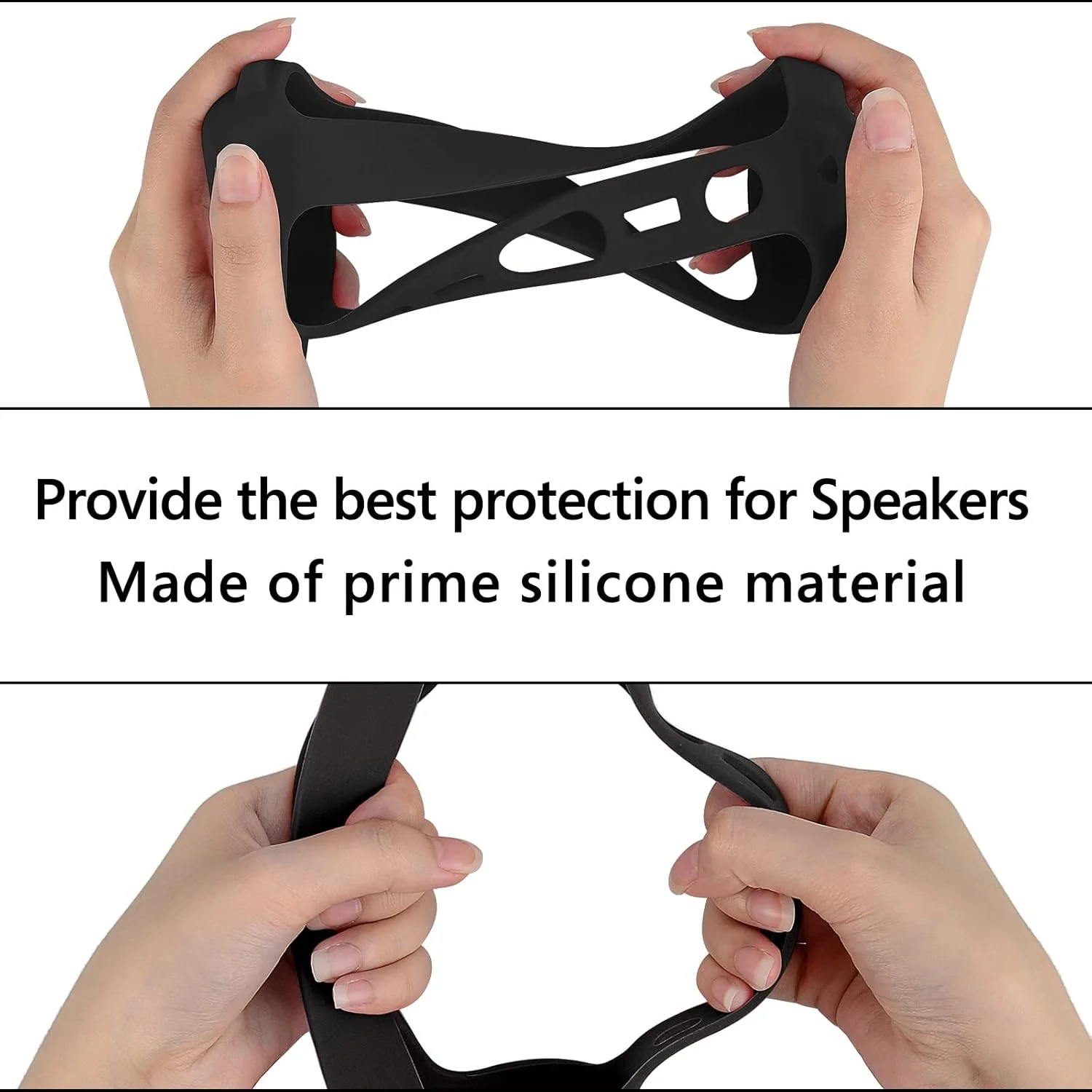 کاور سیلیکونی بلندگو Geekria سازگار با JBL Flip 6، محافظ ضد آب، روکش نرم، جایگزین بلندگو برای مسافرت با بند شانه (مشکی)