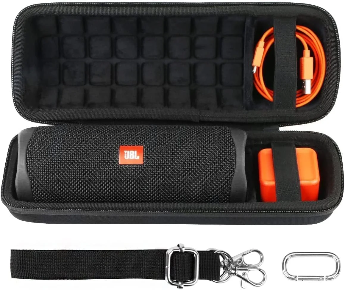 کیف حمل سخت جایگزین برای اسپیکر بلوتوثی قابل حمل ضد آب JBL Flip 6 FLIP 5 (کیف مشکی + داخل مشکی)