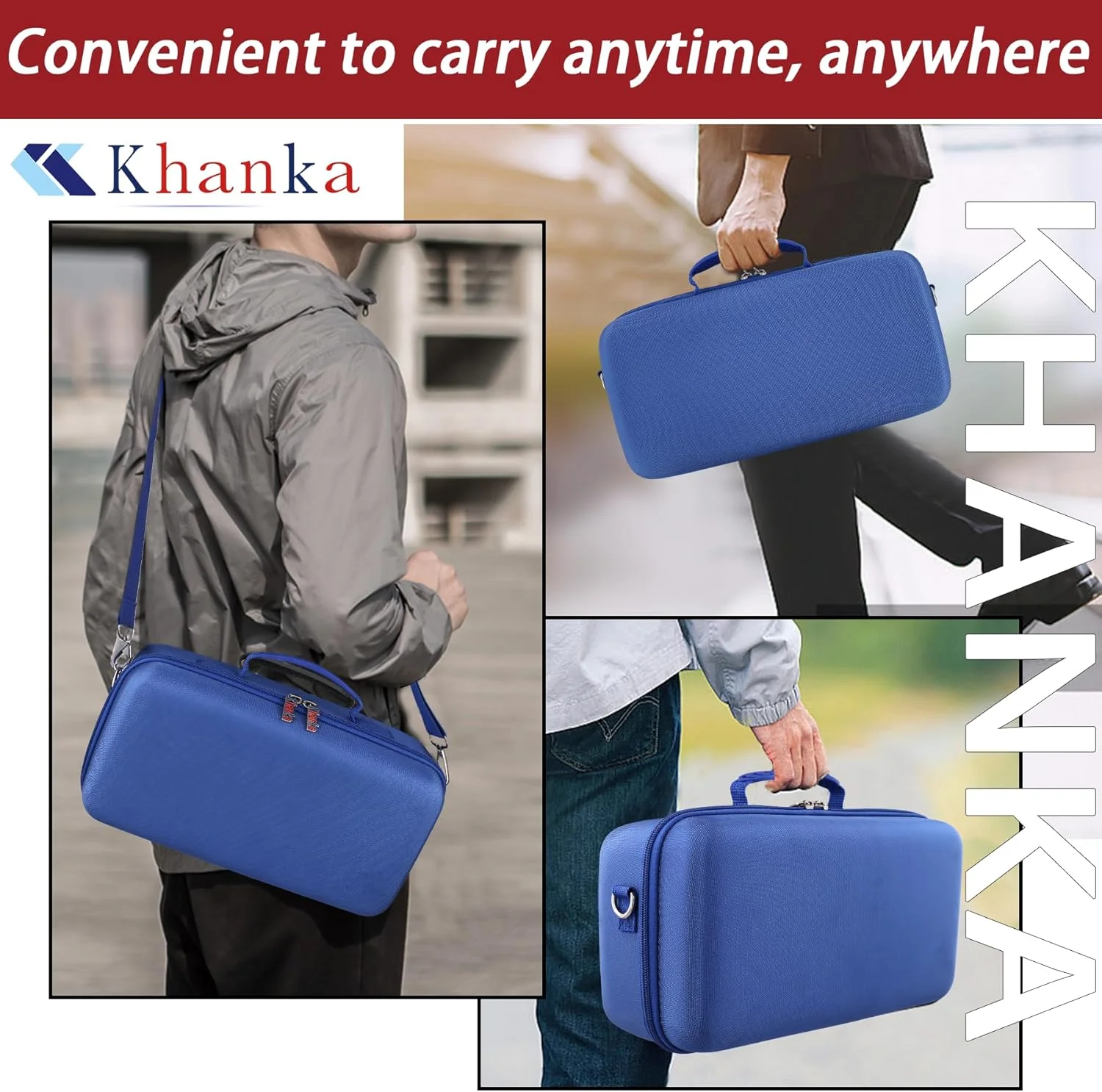 کیف حمل سخت Khanka جایگزین برای اسپیکر بلوتوثی Bose Soundlink Max، فقط کیف (آبی)