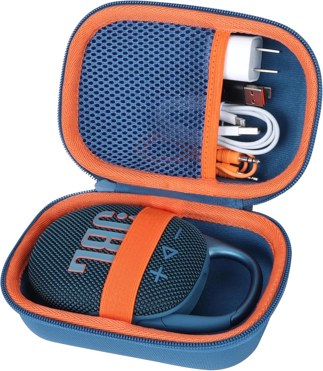 کیف سخت Lebakort سازگار با اسپیکر قابل حمل JBL Clip 5 Clip 4 (کیف آبی)